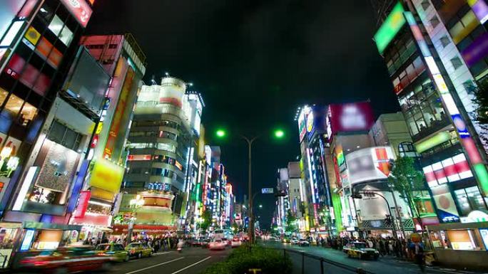 时间流逝-东京的主要霓虹灯带