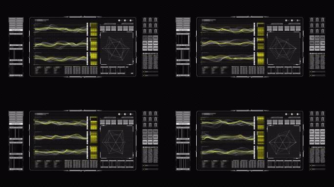 凭借其先进的功能和线性连接，这款HUD控制面板素材提供了一个直观和视觉上引人入胜的工具，用于管理未来