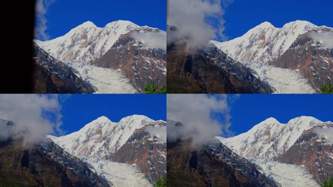 LS尼泊尔白雪皑皑的喜马拉雅山