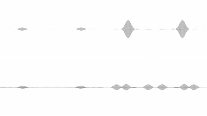 孤立在白色背景上的声波。数字声波均衡器。黑白概念下的音频技术wave概念和设计强调简约。