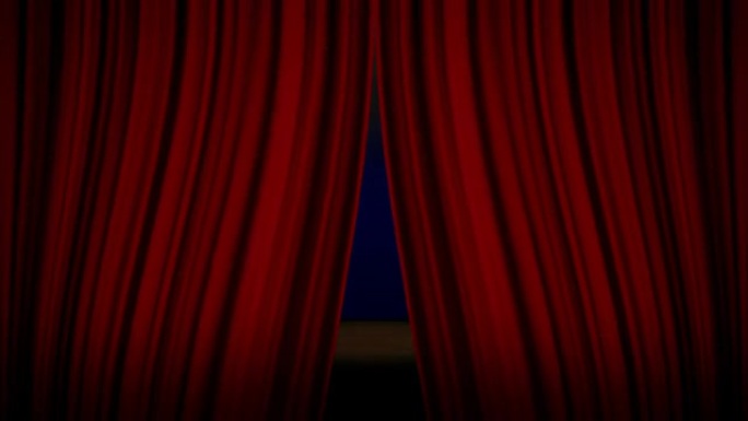剧院、窗帘、舞台和蓝屏