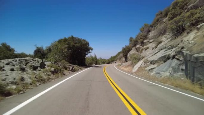 国王峡谷风景小路西段07东行多摄像头后视驱动板内华达山脉Mts美国加利福尼亚州