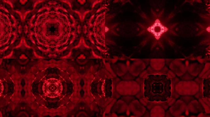 马纳达拉艺术冥想红色华丽抽象背景运动图形视频循环壁纸