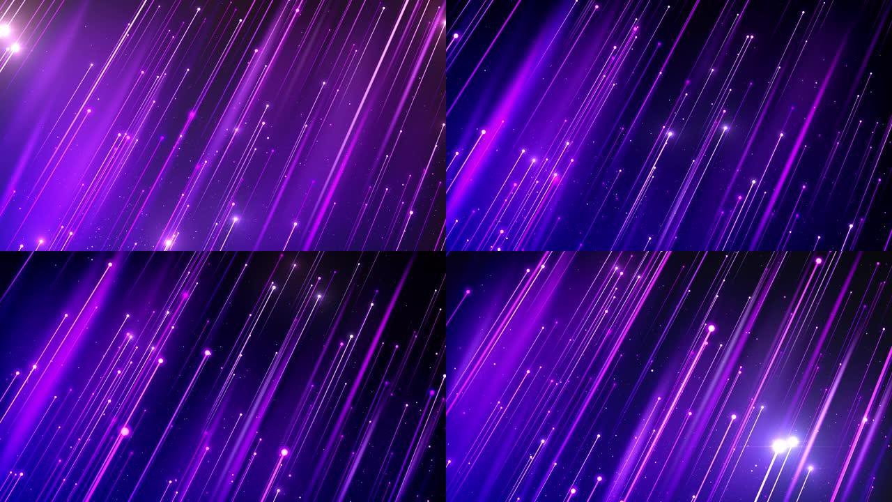 紫色光跟踪背景与紫色光粒子循环