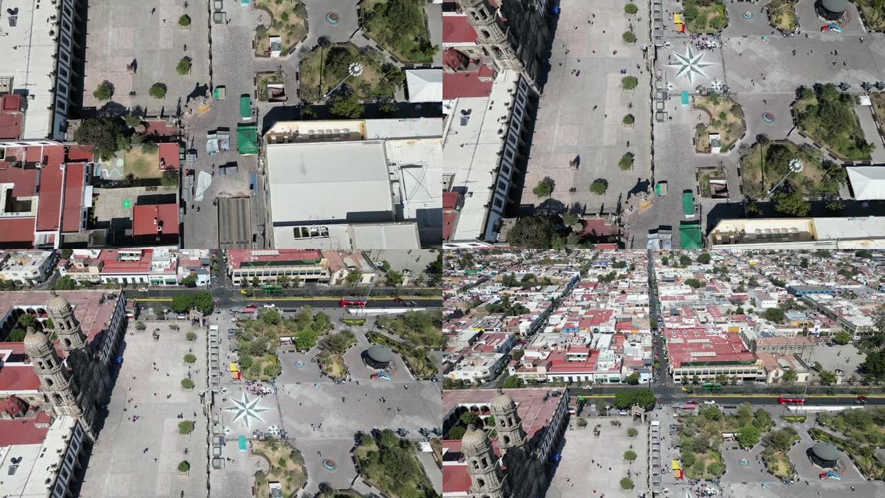 扎波潘中心全景运动的下降鸟瞰图