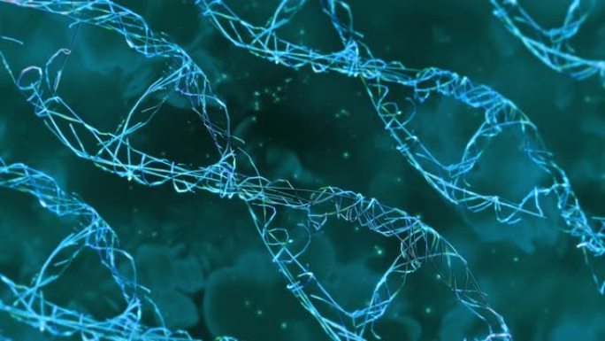 DNA结构生物DNA模型动画双螺旋粒子生