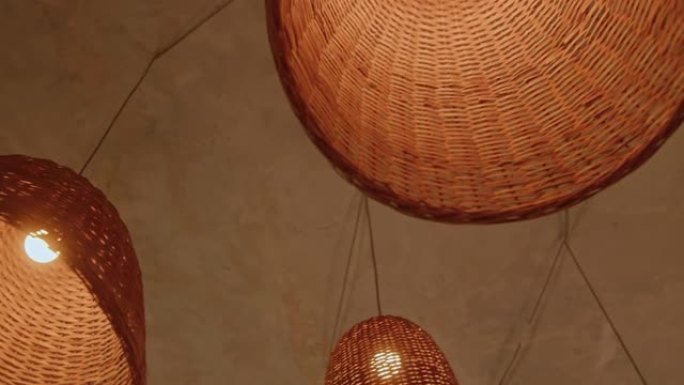 现代咖啡馆装饰柳条吊灯