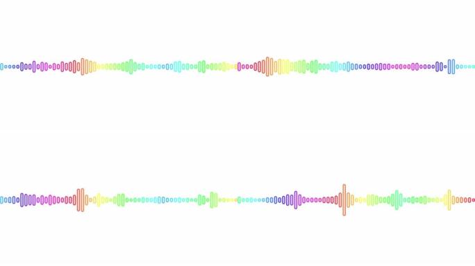 孤立在白色背景上的声波。数字声波均衡器。黑白概念下的音频技术wave概念和设计强调简约。