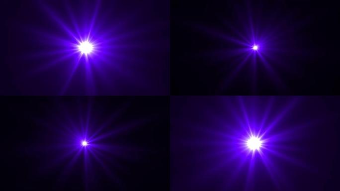 抽象动画背景紫色星星接近光线跟踪粒子。密教、神秘主义、魔法、神圣知识。4K.循环