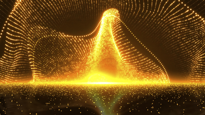 金色粒子扩散大屏背景