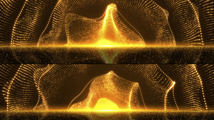 金色粒子扩散大屏背景