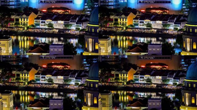 新加坡天际线: 河边餐厅