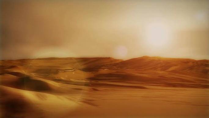 撒哈拉沙漠沙尘暴沙丘荒野环境日落