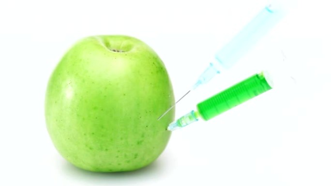 白底三注射器GMO苹果注射液