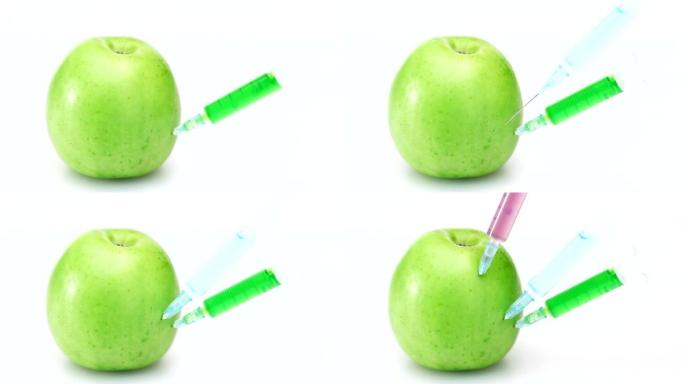 白底三注射器GMO苹果注射液