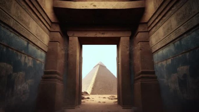 在吉萨埃及的金字塔内