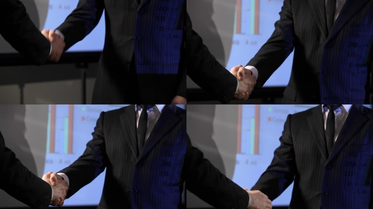 商务握手。握手