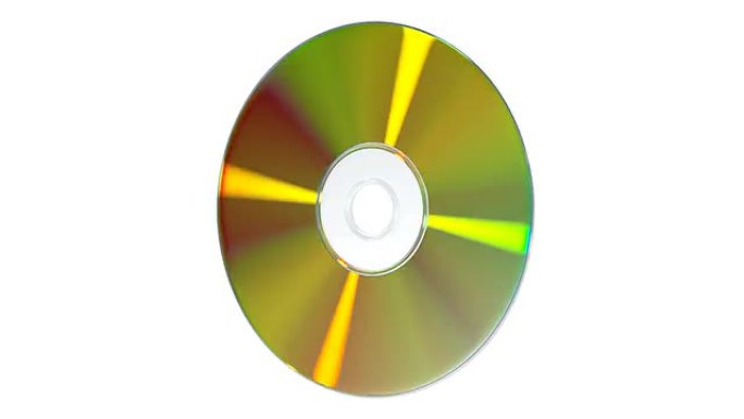 白色背景上的CD或DVD光盘