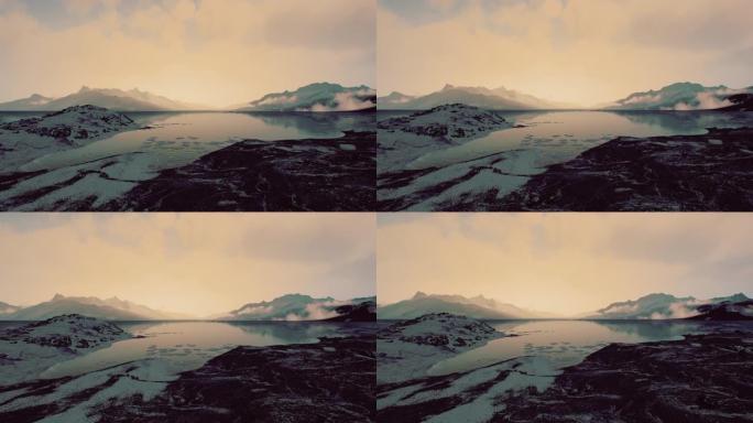 挪威峡湾和平平静的景色
