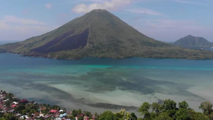 班达群岛的火山山景观