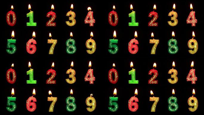 蜡烛形式的数字