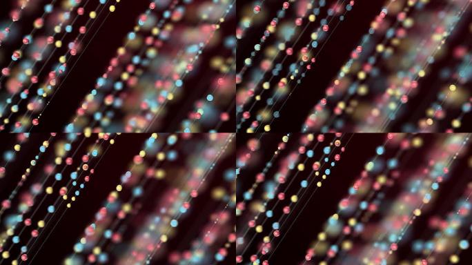 抽象数据线背景-闪闪发光的灯光粒子