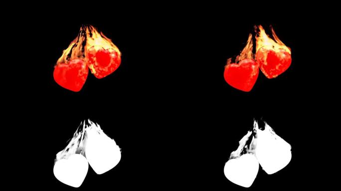 两颗燃烧的心-CGI，阿尔法通道