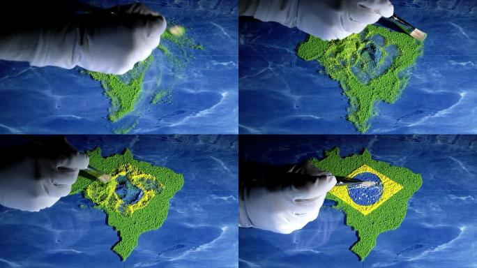 巴西地图，艺术家，时间流逝