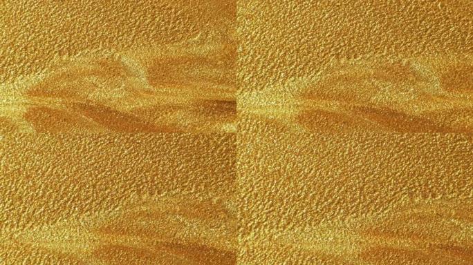 金色水墨漆流沙纹理黄色波浪