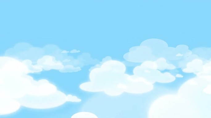 卡通云和蓝天