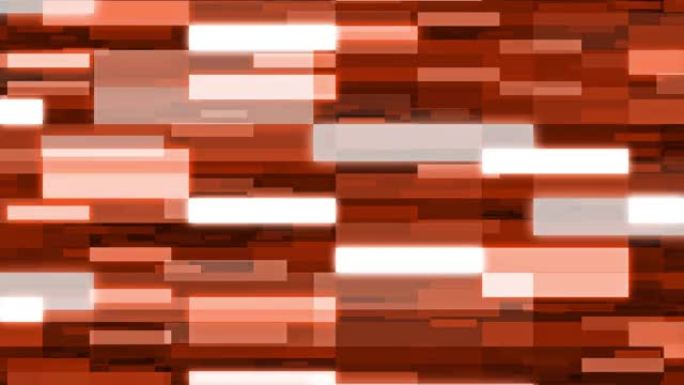 红色抽象方块，立方体块墙可循环4k视频。