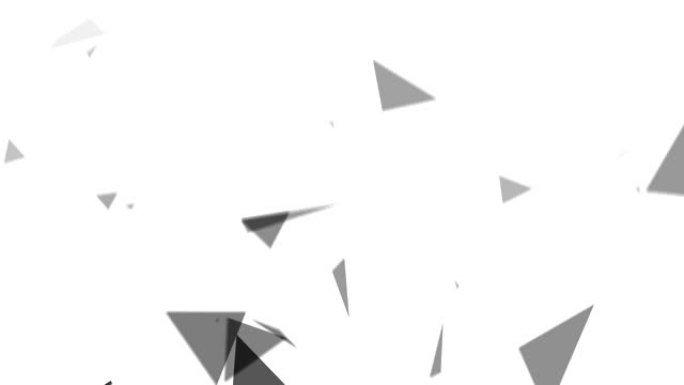 多边形抽象背景三角形图形穿梭三维动画