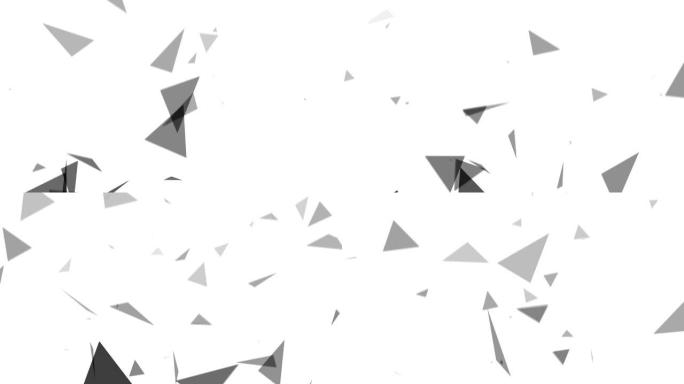 多边形抽象背景三角形图形穿梭三维动画