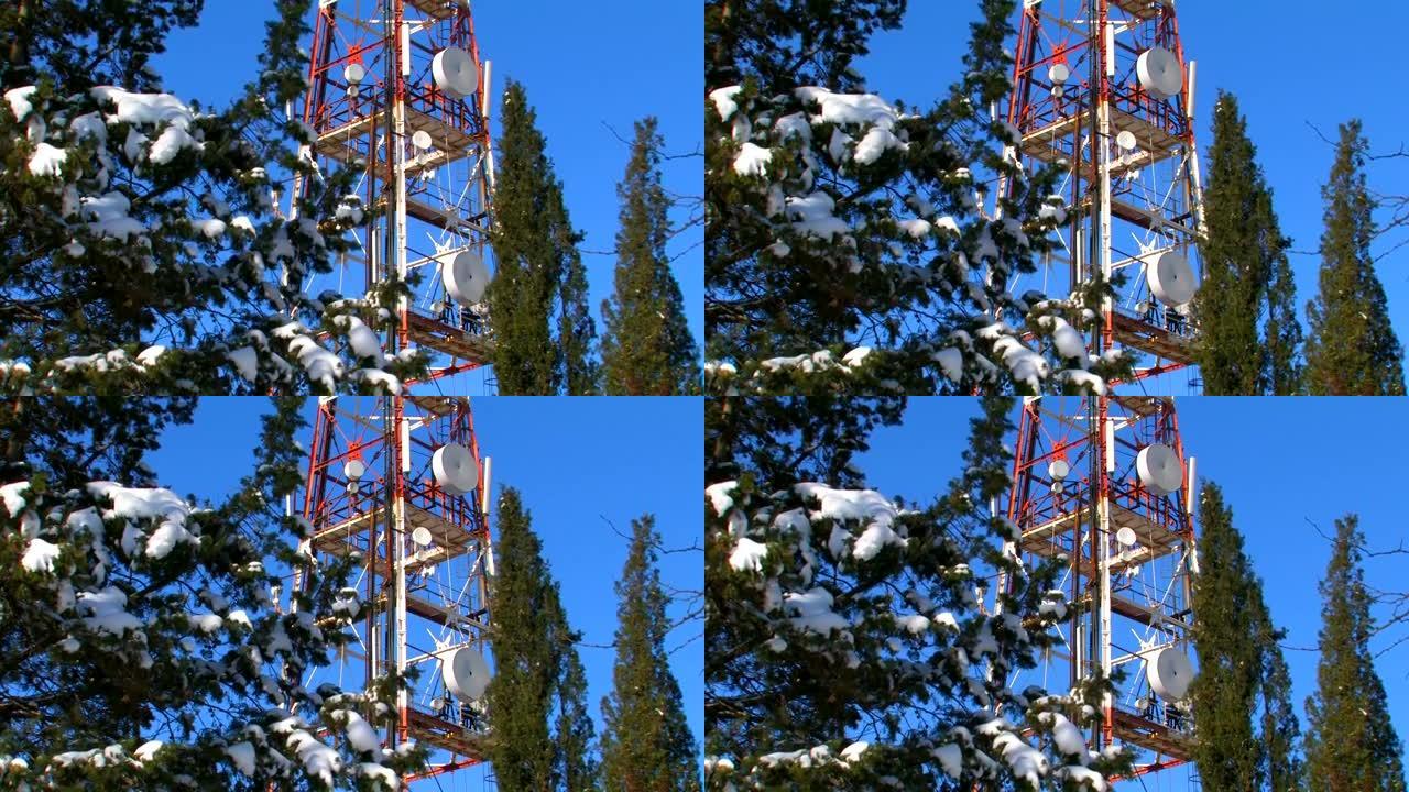 冬天的电视塔。