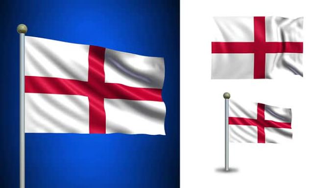 英格兰旗-阿尔法频道，无缝循环!