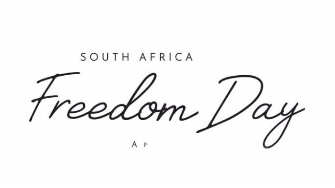 南非自由日卡片，4月27日。4 k