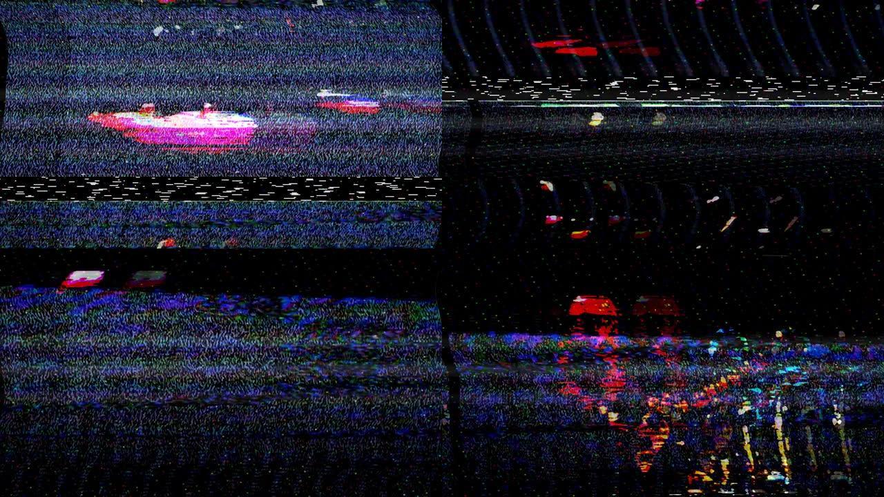故障电视静态噪声失真信号问题错误视频损坏复古风格80年代VHS测试图表