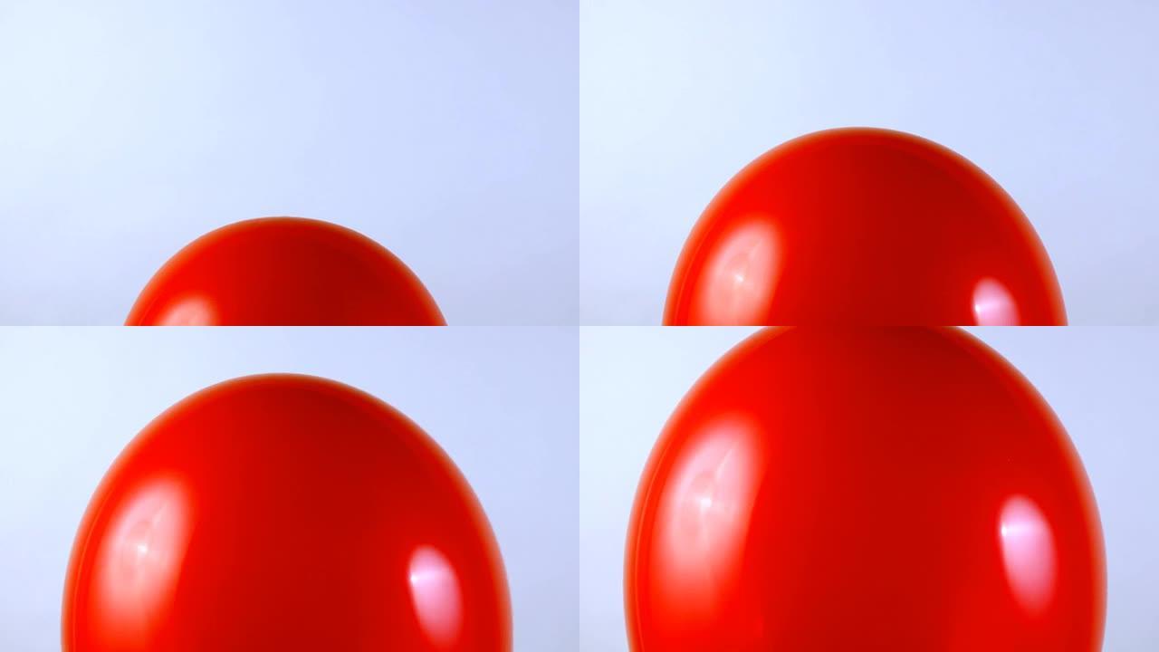 爆炸的红色气球