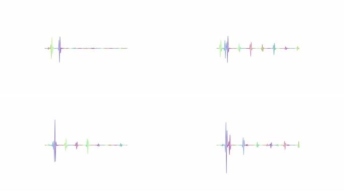 孤立在白色背景上的声波。数字声波均衡器。黑白概念下的音频技术wave概念和设计强调简约。