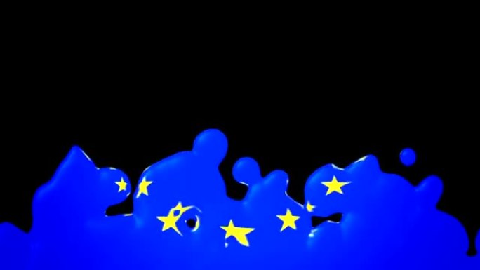 欧洲联盟旗帜过渡-阿尔法哑光