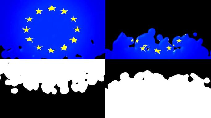 欧洲联盟旗帜过渡-阿尔法哑光