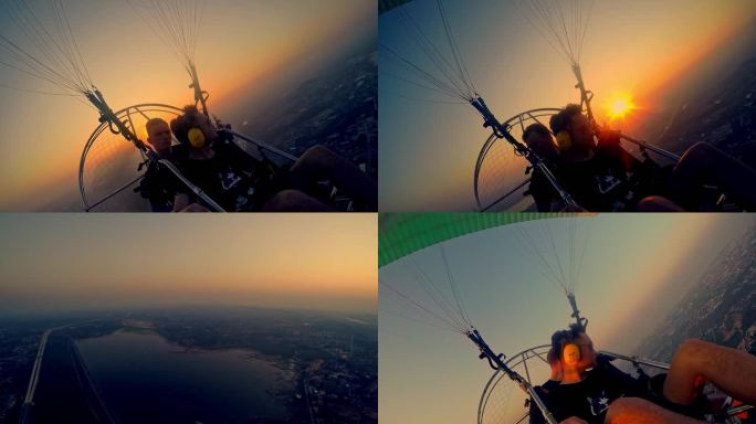 户外运动滑翔伞飞行体验