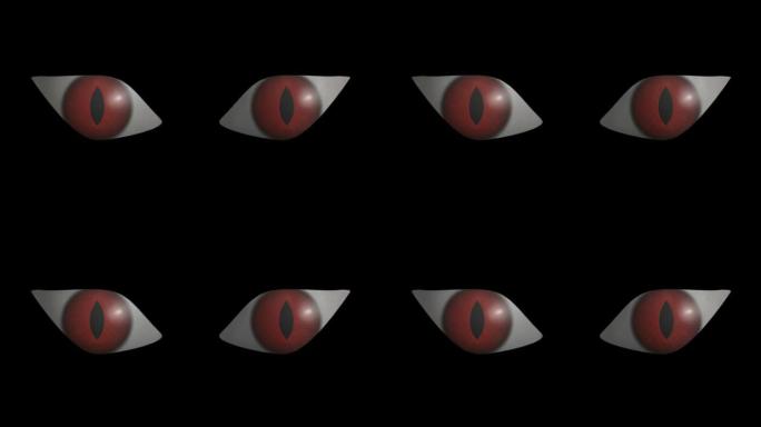 可怕的眼睛眨眼循环CG