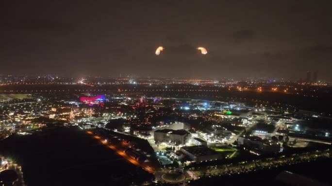 上海烟花夜景