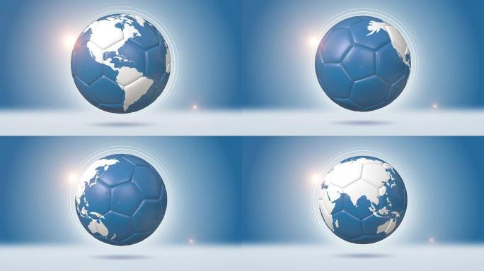 足球形状的地球仪