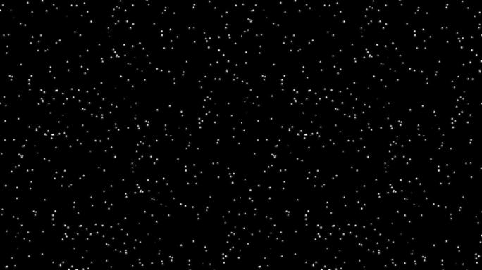 夜间动画中的运动到右星粒子