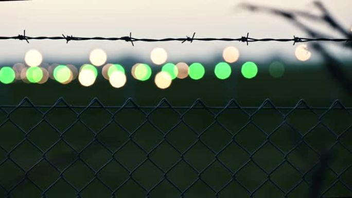 国际机场，监狱或边境库存视频的安全围栏