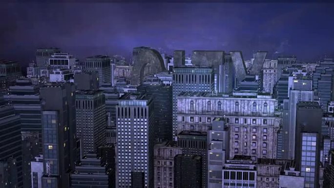 现代城市3D动画
