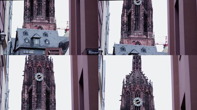罗默法兰克福的圣巴塞洛缪帝国大教堂视频
