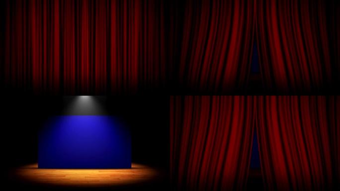 剧院、窗帘和舞台